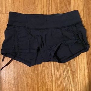 Lululemon black booty shorts - EUC - size 4
